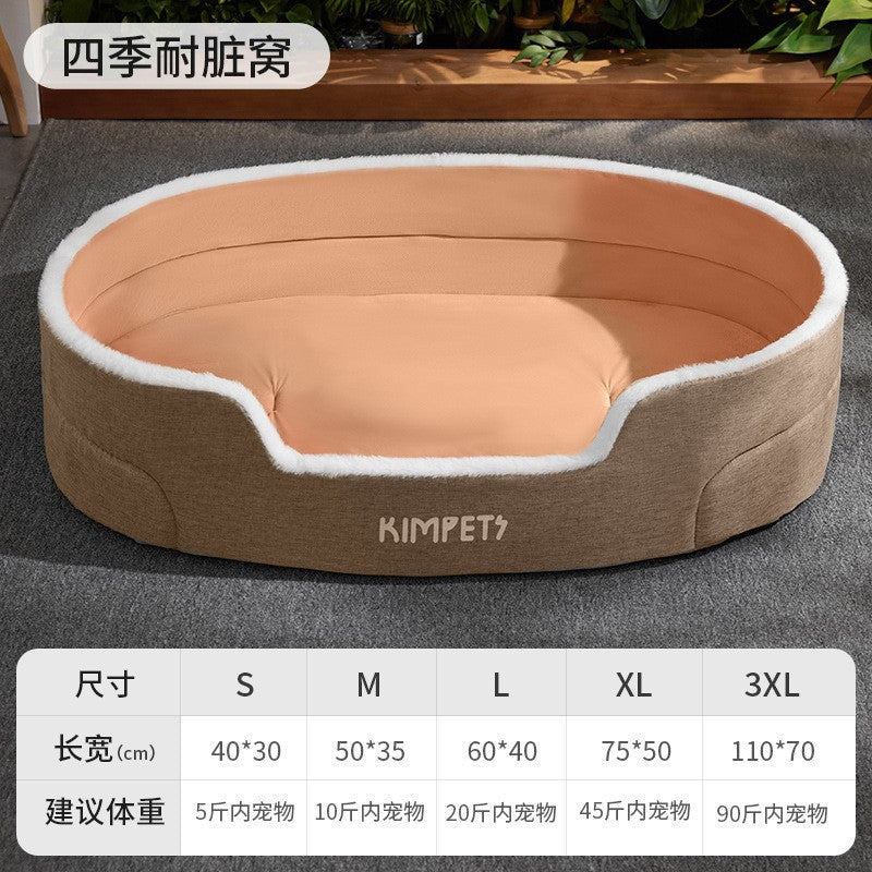 Autumn and Winter Dog Kennel, Warm and Thickeneded Dog Bed, Runway