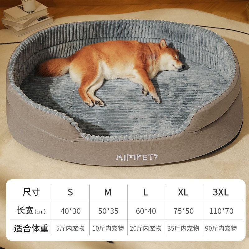 Autumn and Winter Dog Kennel, Warm and Thickeneded Dog Bed, Runway