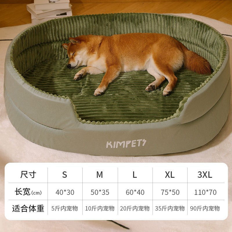 Autumn and Winter Dog Kennel, Warm and Thickeneded Dog Bed, Runway