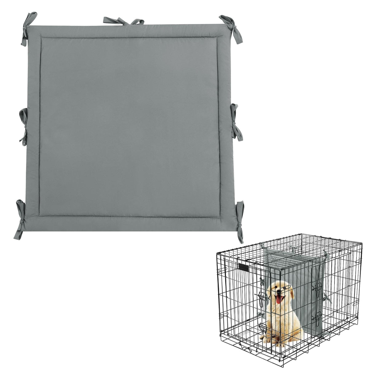 HOMBYS Soft Dog Crate Divider Panel Warm Thick Dog Kennel Divider with Ties Dog Crate Accessories for Puppy Crate Training Divider Only Without Crate (for 42" Crate)
