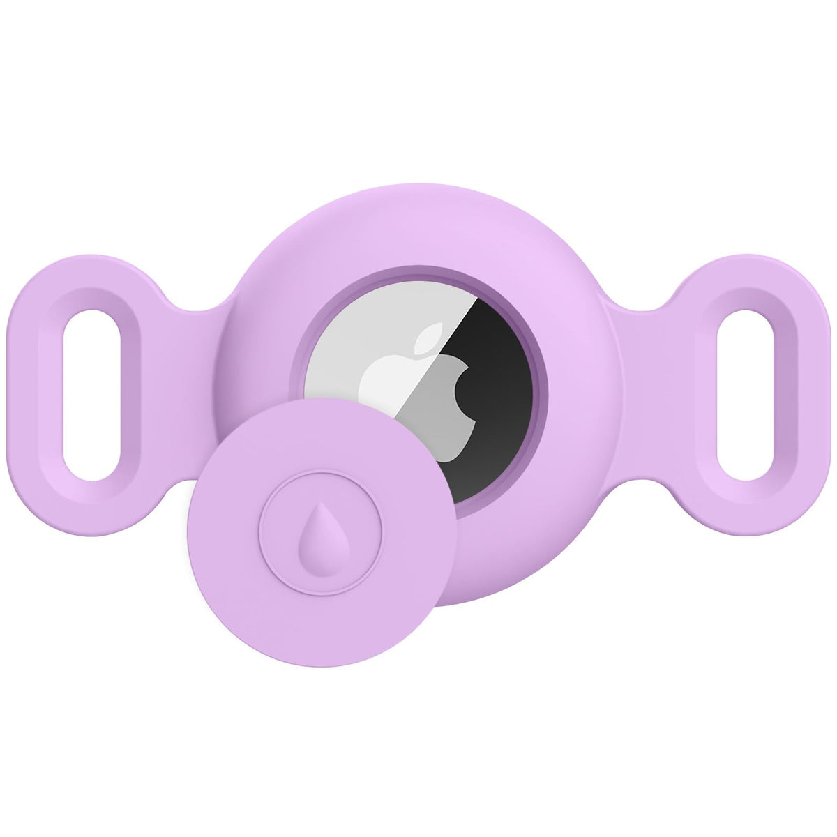 Airtag Dog Collar Holder for Apple Airtag Dog Tracker Meliya Anti-Lost Silicone Air Tag Holder Case GPS Tracking Accessories Protective Cat Dog Collar (S Light Purple)
