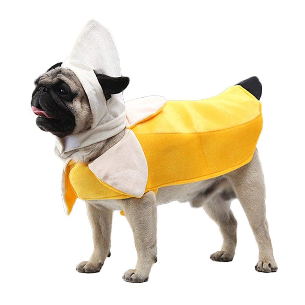 Banana Dog Costume - Funny Halloween Dog Costume Cute Dog Cosplay Jumpsuit Fashion Dress for Puppy Small Medium Large Dogs Special Events Photo Props Accessories