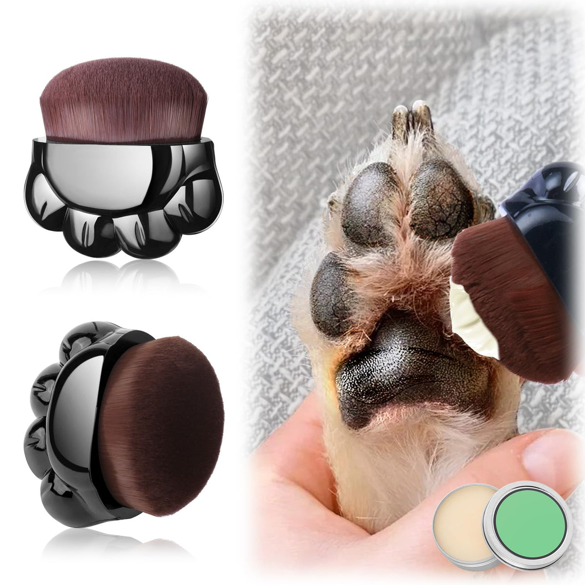 AIERSA 2Pcs Dog Paw Balm Brush for Apply Dog Paw Pad BalmDog Care Products for Dog Paw ButterDog Accessories for Dog Nose BalmDog Paw Cleaner GadgetsDog Essentials Care Kit Keeping Dog Health